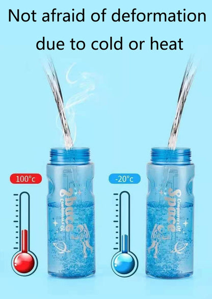 Large Capacity Space Cup Men's and Women's Sports Fitness Kettle Cup Drop Explosion-proof Space High Temperature Resistant Glass